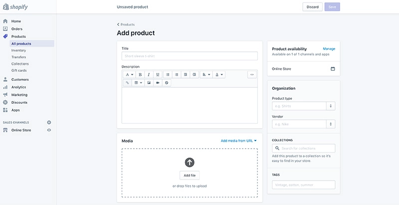 how to add products to Shopify