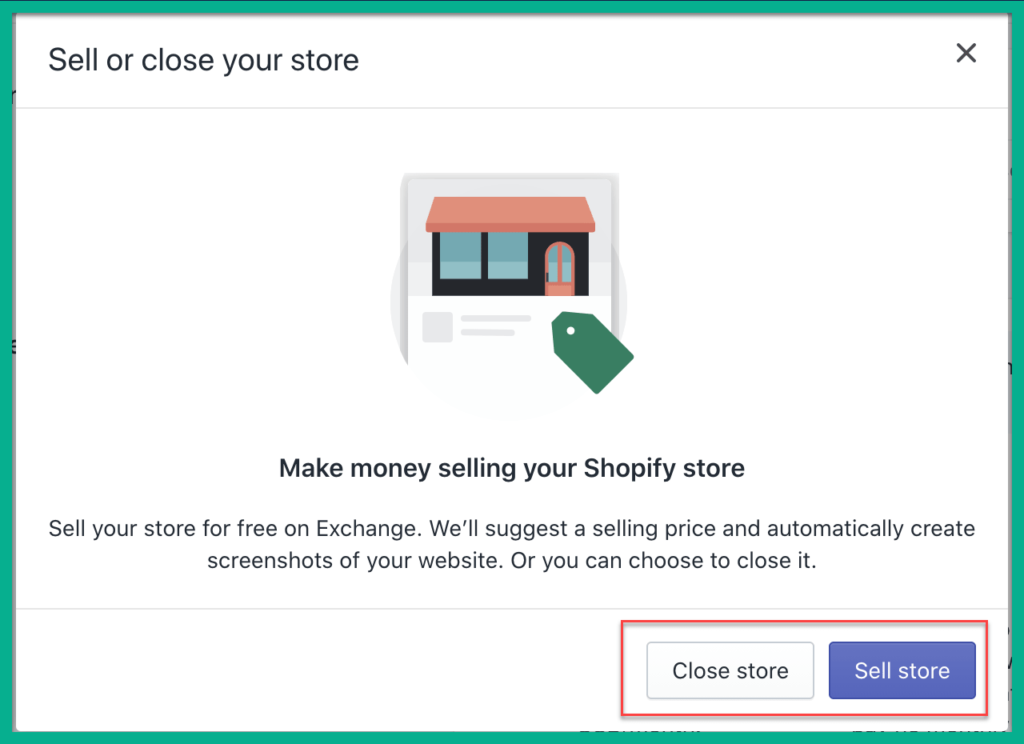 How to close Shopify store