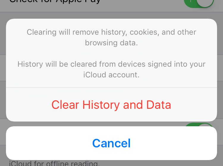 how to clear safari history
