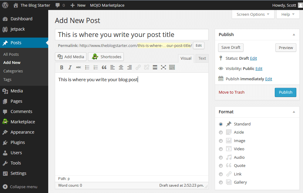 How do I create a featured post on Blogger