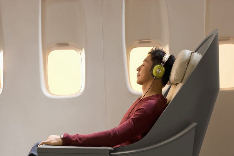 how to listen to music on airplane