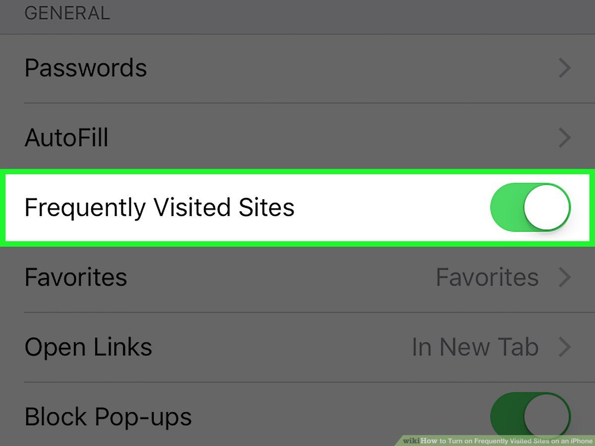 How to add websites to the Frequently Visited section