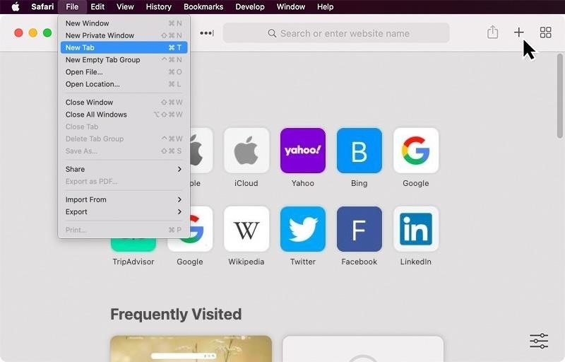 how to get rid of frequently visited on Safari macbook